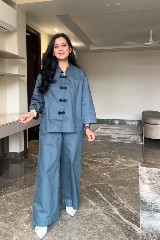 Thea Coord Set (Steel Blue)