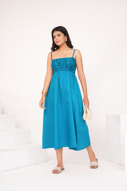 Aqua Cotton Dress