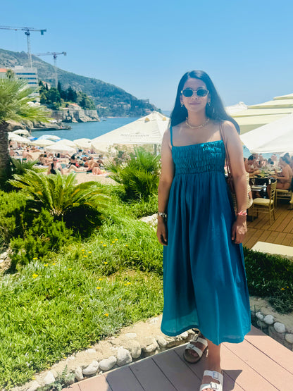Aqua Cotton Dress