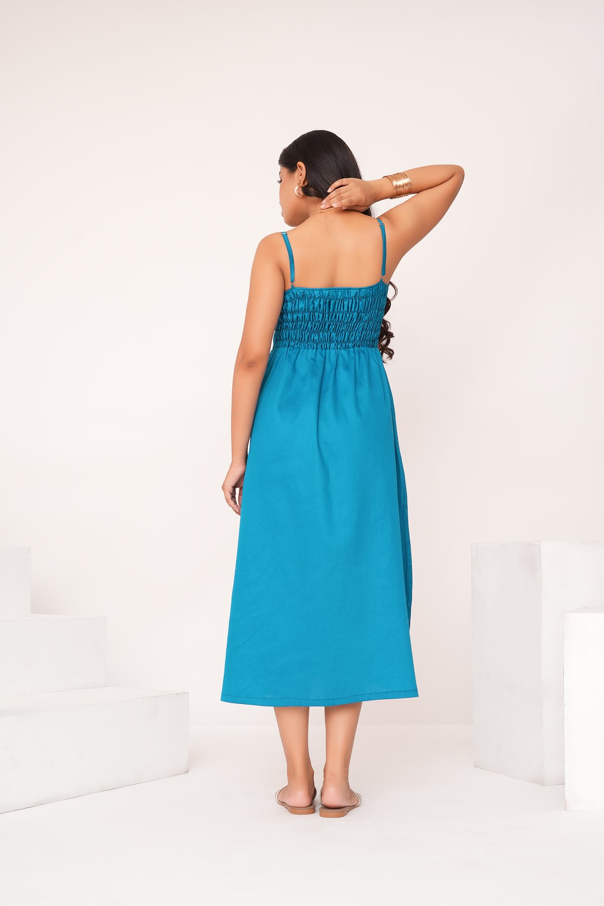 Aqua Cotton Dress