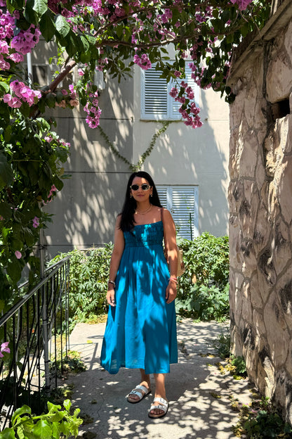 Aqua Cotton Dress