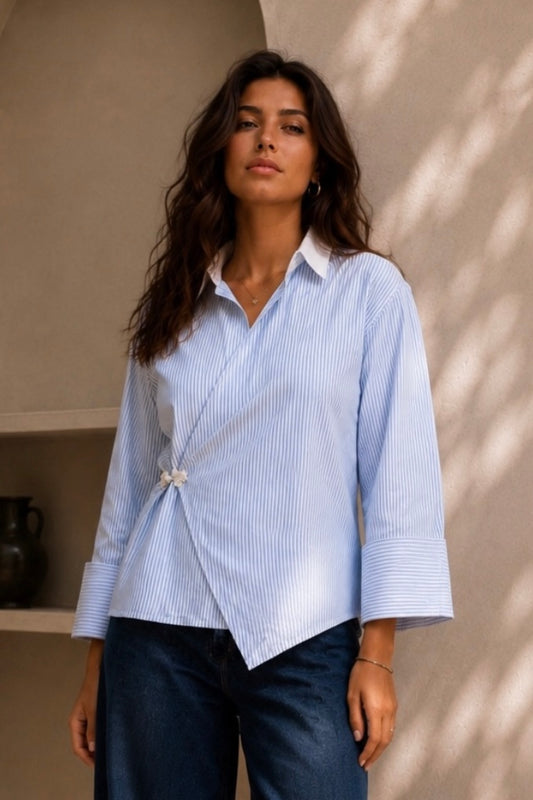 Stripes Wrap Shirt