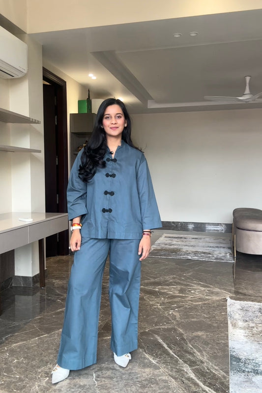 Thea Coord Set (Steel Blue)